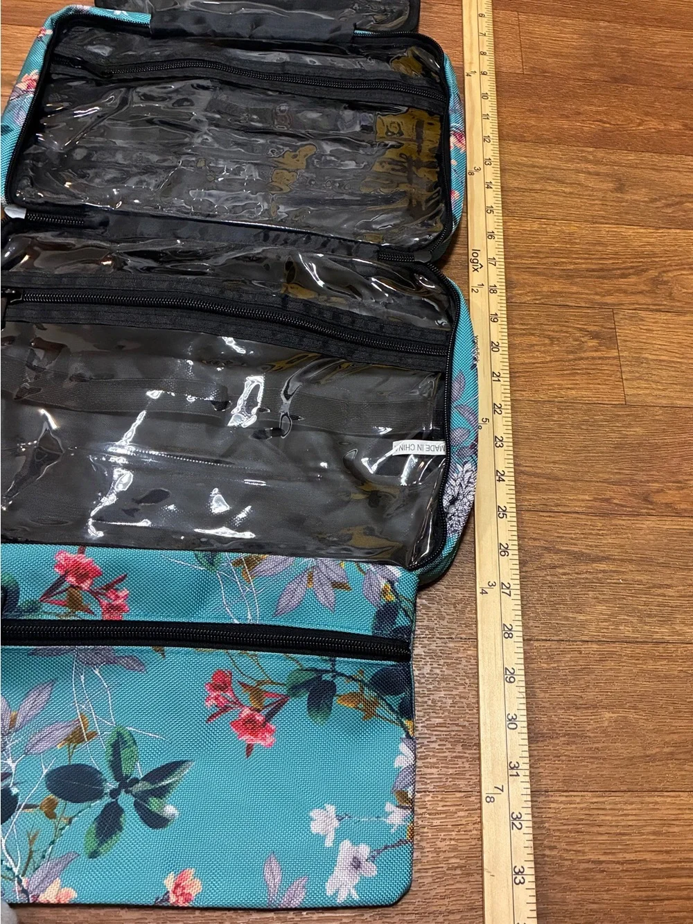 Bang & Carsen  Floral Cosmetic Travel Bag with Multicolor Blooms NWT
